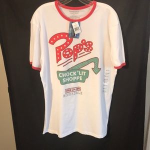 NWT Riverdale  ladies size L white/red t-shirt